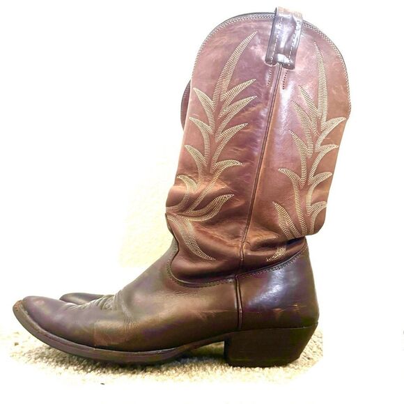 Nocona Brown Western Cowboy Boots - Picture 2 of 5